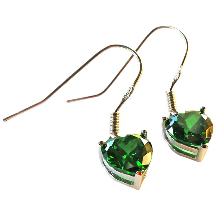 Emerald Heart Light Drop Earrings