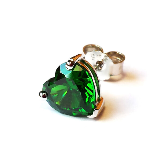 Emerald Heart Light - Stud Earrings